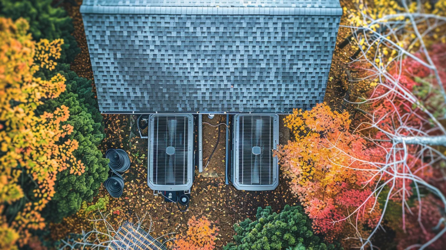 a cozy new jersey home with a well-maintained hvac unit, surrounded by vibrant seasonal foliage, highlighting the importance of seasonal maintenance for optimal comfort and energy efficiency.