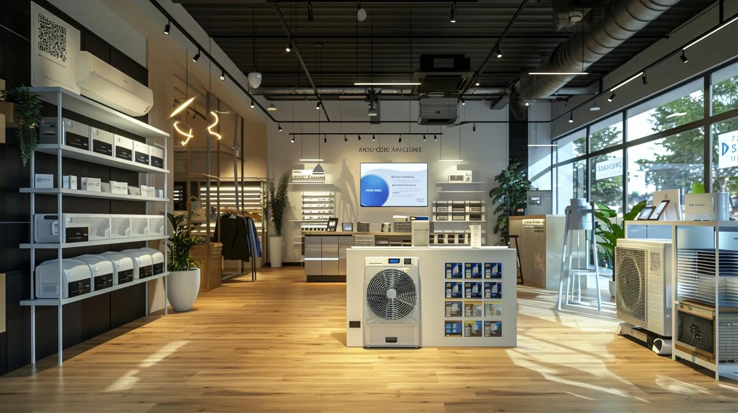 a modern, well-lit hvac showroom in sayreville, nj, showcasing a sleek, high-efficiency air conditioning unit prominently on display, with a backdrop of informative charts highlighting energy savings and financing options, conveying a balance between installation cost and long-term benefits. a modern, well-lit hvac showroom in sayreville, nj, showcasing a sleek, high-efficiency air conditioning unit prominently on display, with a backdrop of informative charts highlighting energy savings and financing options, conveying a balance between installation cost and long-term benefits.