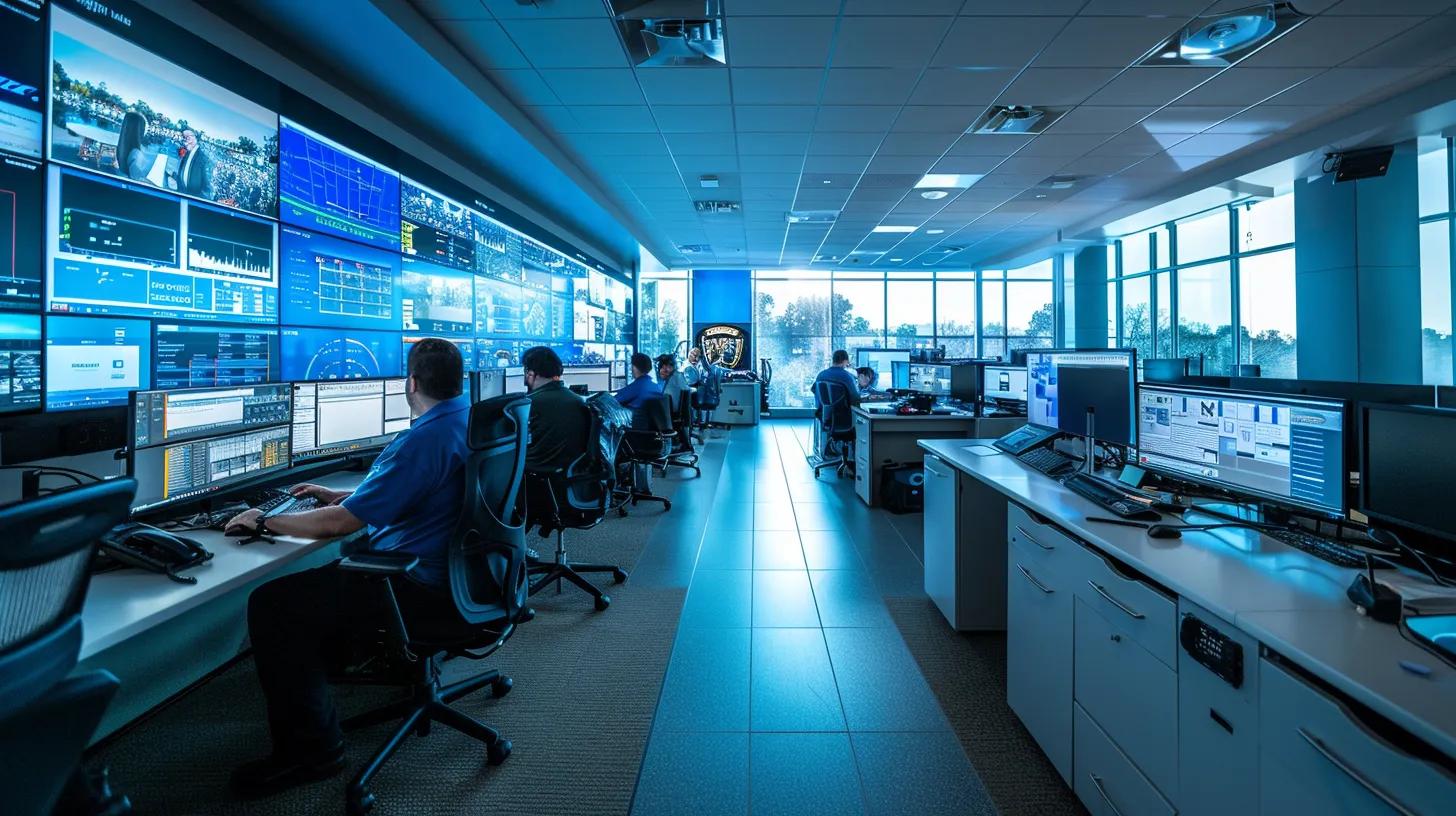 a sleek, modern hvac dispatch center bustling with activity, featuring technicians engaged with advanced scheduling software on large monitors, while an urgent call is prioritized on the screen, highlighting the efficiency and urgency of the service response. a sleek, modern hvac dispatch center bustling with activity, featuring technicians engaged with advanced scheduling software on large monitors, while an urgent call is prioritized on the screen, highlighting the efficiency and urgency of the service response.