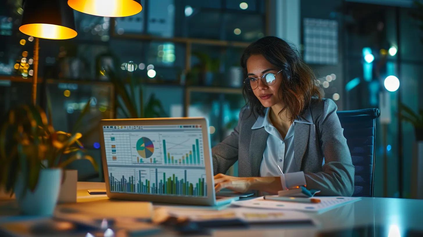 a modern office environment showcases a confident customer service representative seated at a sleek desk, surrounded by transparent pricing charts and detailed service breakdowns displayed on a laptop, embodying trust and clarity in heating and cooling services. a modern office environment showcases a confident customer service representative seated at a sleek desk, surrounded by transparent pricing charts and detailed service breakdowns displayed on a laptop, embodying trust and clarity in heating and cooling services.
