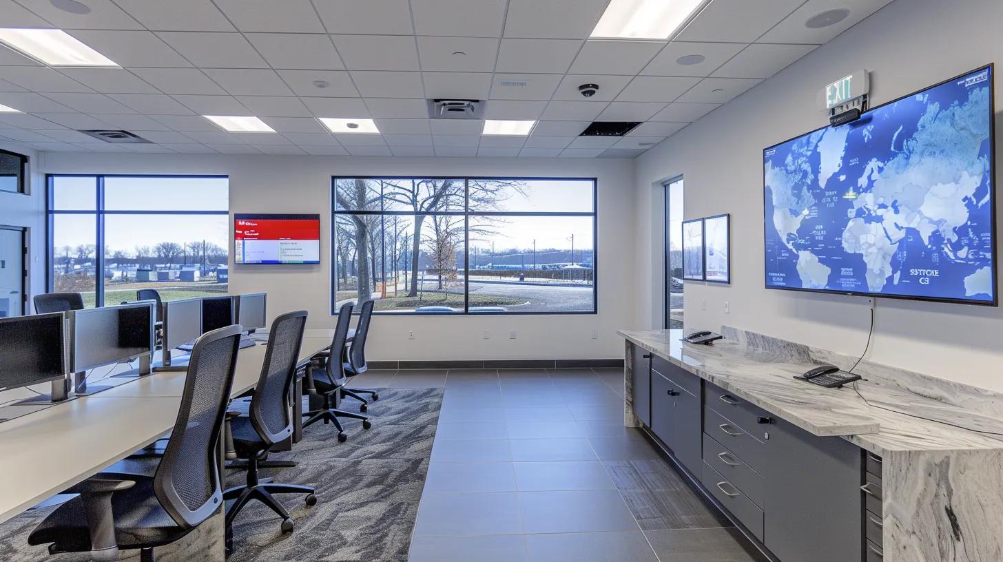 a sleek, modern office space displays a digital map on a large screen highlighting central jersey regions served by sayreville comfort solutions for hvac repairs and replacements, emphasizing efficiency and professional service. a sleek, modern office space displays a digital map on a large screen highlighting central jersey regions served by sayreville comfort solutions for hvac repairs and replacements, emphasizing efficiency and professional service.
